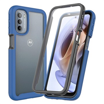 360 Protection Series Motorola Moto G51 5G tok - kék / átlátszó