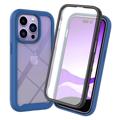 360 Protection Series iPhone 14 Pro tok - sötétkék / átlátszó