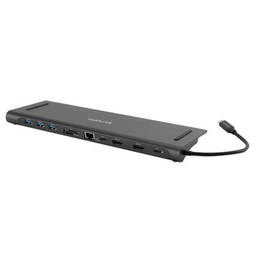 4smarts MultiScreen 11-in-1 USB-C Hub / Laptop Stand - Black / Grey