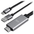 4smarts USB-C / HDMI 4K UHD kábeladapter - 1,8 m - fekete