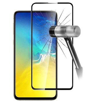 9D teljes borítású Samsung Galaxy S10e edzett üveg képernyővédő fólia - fekete