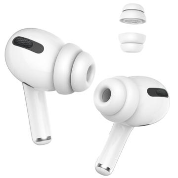 AHASTYLE PT99-2 1 pár füldugó fülhallgató fülkagylók Apple AirPods Pro 2 / AirPods Pro Bluetooth fülhallgatóhoz Szilikon sapkák, S méret - fehér