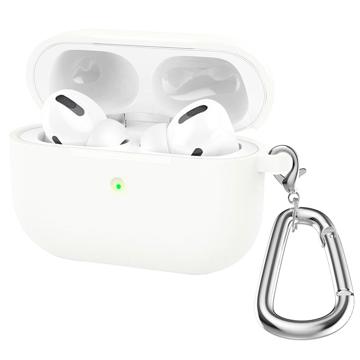 AirPods 3 szilikon tok kulcstartóval A060 - fehér