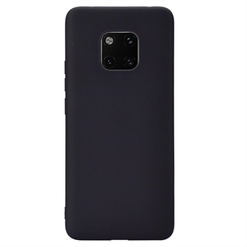 Ujjlenyomat-mentes Matt Huawei Mate 20 Pro TPU Tok - Fekete