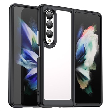 Anti-Shock Samsung Galaxy Z Fold4 hibrid tok - fekete / átlátszó