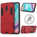 Armor sorozatú OnePlus 6T hibrid tok állvánnyal - piros