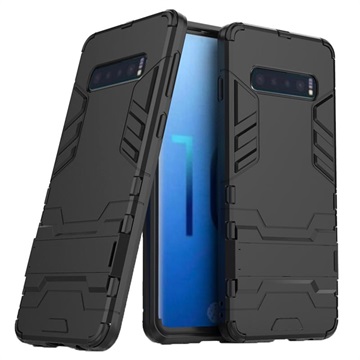 Armour Series Samsung Galaxy S10 hibrid tok állvánnyal - fekete