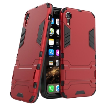 iPhone XR Armor Series Hibrid Tok Állvánnyal - Piros