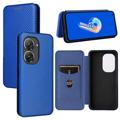 Asus Zenfone 9 Flip Case - Carbon Fiber - Blue