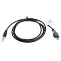 OTB microUSB / 3,5 mm-es audioadapter - 1 m - Fekete