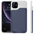 iPhone 11 tartalék akkumulátor tok - 6000 mAh - sötétkék / szürke