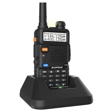 Baofeng UV-5R kétsávos adó-vevő - fekete