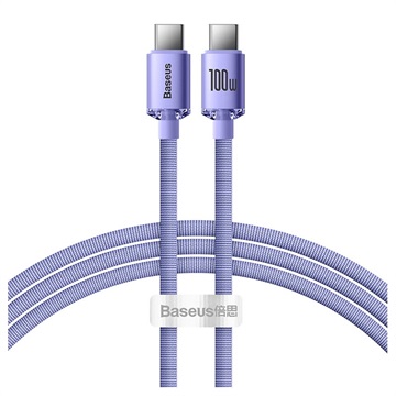 Baseus Crystal Shine USB-C / USB-C kábel CAJY000605 - 1,2 m - lila