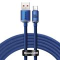 Baseus Crystal Shine USB-A / USB-C Cable - 1.2m, 100W (Open Box - Excellent) - Blue