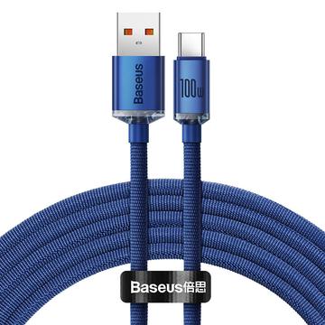 Baseus Crystal Shine USB-A / USB-C Cable - 1.2m, 100W (Open Box - Excellent) - Blue