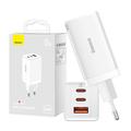 Baseus GaN5 Pro 65W Wall Charger - 2xUSB-C, USB-A - White