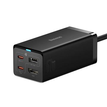 Baseus GaN5 Pro 67W Desktop Charger - 2xUSB-C, USB-A, HDMI - Black