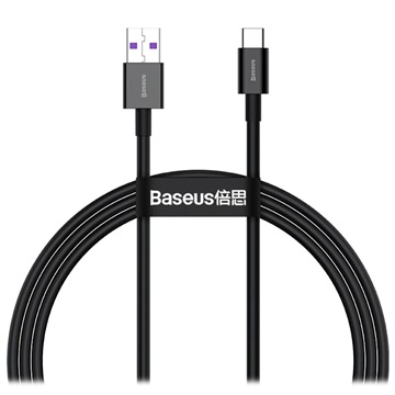 Baseus Superior sorozatú USB-C adat- és töltőkábel - 66 W, 1 m - fekete