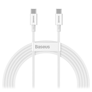 Baseus Superior sorozatú USB-C / USB-C kábel - 100 W, 2 m - fehér