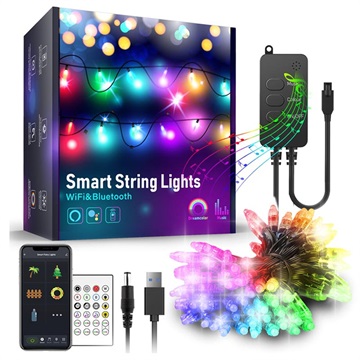 Bluetooth Smart String Lights YJSL-O - 5m - Színes