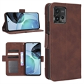 Cardholder Series Motorola Moto G72 Pénztárca Tok - Barna