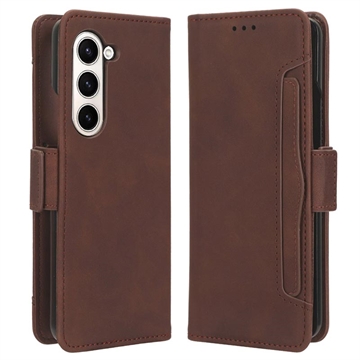 Samsung Galaxy Z Fold5 Cardholder Series Pénztárca Tok - Barna