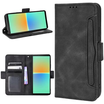 Sony Xperia 10 V Cardholder Series Pénztárca Tok - Fekete