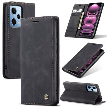 Caseme 013 Sorozatú Xiaomi Redmi Note 12 Pro Pénztárca Tok - Fekete