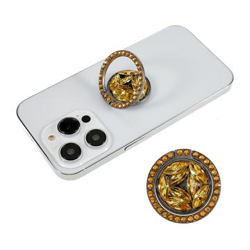 Cell Phone Ring Holder Rhinestone Phone Kickstand Grip Rotation Universal Multi Angle Metal Phone Back Grip