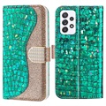 Croco Bling sorozat Samsung Galaxy A53 5G pénztárca tok