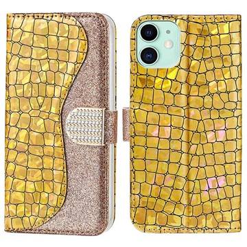 Croco Bling sorozat iPhone 13 mini pénztárca tok