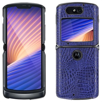 Crocodile Series Motorola Razr 5G burkolat - kék