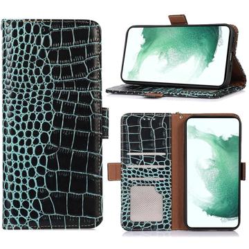 Crocodile Series Honor 70 Pénztárca Bőr Tok RFID-vel - Zöld