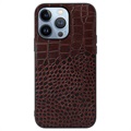 Crocodile Series iPhone 14 Pro Max hibrid tok - barna