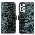 Crocodile sorozat Samsung Galaxy A33 5G pénztárca bőr tok RFID-vel