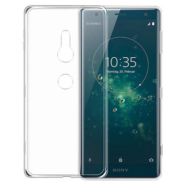 Kristály csúszásgátló Sony Xperia XZ2 TPU tok - átlátszó