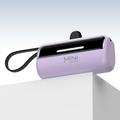 Cyke X3 Lightning Power Bank w.USB-C, USB-A Cables - 5000mAh - Purple