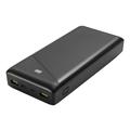 Deltaco PB-C1002 Power Bank 30000mAh - 2xUSB-A/1xUSB-C - Black