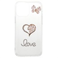 Diamond Decor iPhone 13 TPU tok - szív