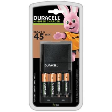 Duracell CEF27 Hi-Speed Battery Charger w. 2x AAA, 2x AA Batteries