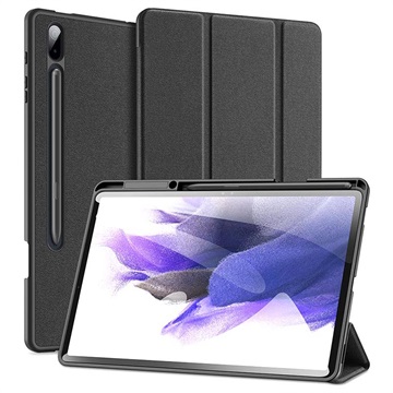 Dux Ducis Domo Samsung Galaxy Tab S7+/S8+ háromszoros folio tok - fekete