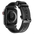 Dux Ducis Apple Watch Series 9/8/SE (2022)/7/SE/6/5/4/3/2/1 bőr szíj - 41mm/40mm/38mm - fekete