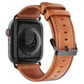 Dux Ducis Apple Watch Series 9/8/SE (2022)/7/SE/6/5/4/3/2/1 bőr szíj - 41mm/40mm/38mm - barna