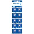 EverActive AG3 LR736/LR41 Alkaline Button Cell Batteries - 10 Pcs.