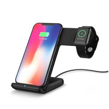 F11 2 az 1-ben mobiltelefon okosóra vezeték nélküli töltőállvány Qi vezeték nélküli gyorstöltő iPhone Samsung Apple Watch-hoz