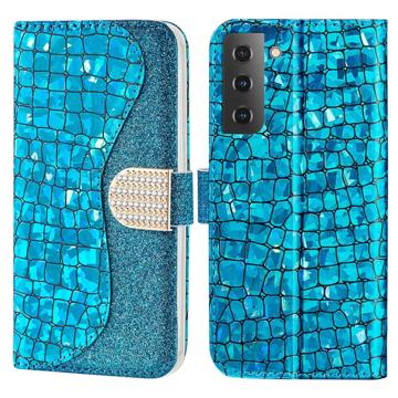 Croco Bling Sorozat Samsung Galaxy S23 5G Pénztárca Tok