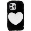 Plush Heart iPhone 14 Pro TPU Tok - Fekete