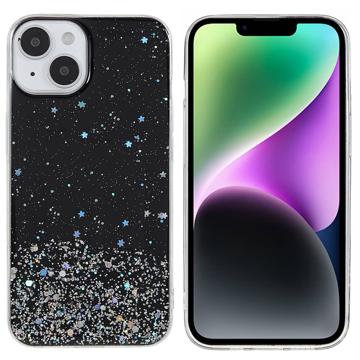 Starry Sky Sparkle iPhone 14 TPU Tok - Fekete