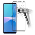 Teljes borítású Sony Xperia 10 III, Xperia 10 III Lite edzett üveg képernyővédő fólia - fekete