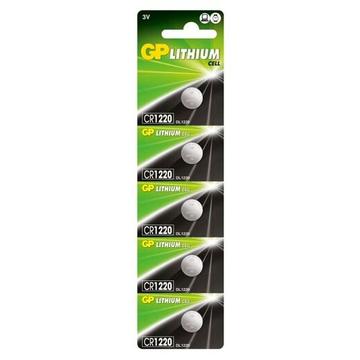 GP Mini CR1220 Button Cell Batteries - 5 Pcs.